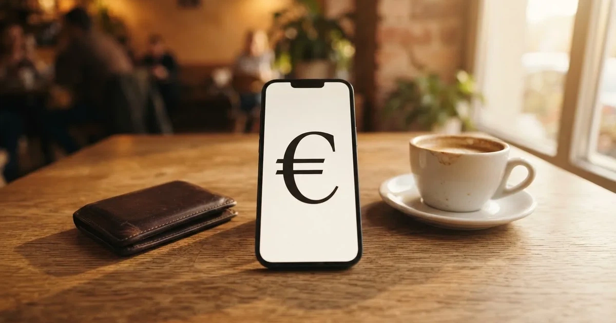 Telemóvel numa mesa de madeira ao lado de uma carteira e de uma chávena de café — casino com levantamento pt